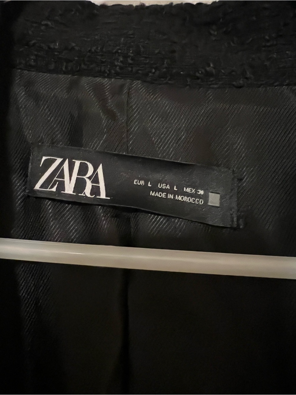 Zara Black Bouclé Double-Breasted Blazer with Gold Buttons - Picture 12 of 12
